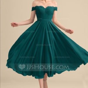 Chiffon with lace detail bridesmaids dress